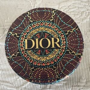Dior Round Twilly Box in Burgundy, Teal & Gold